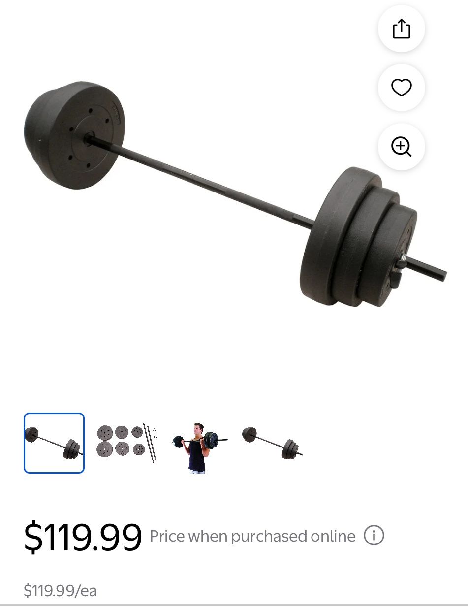 Price Reduced: CAP 100 Pound Weight Set