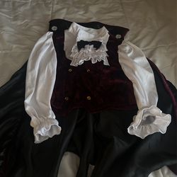 Vampire Cape And Shirt Costume 