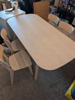 IKEA VOXLÖV Table and 4 RÖNNINGE Chairs