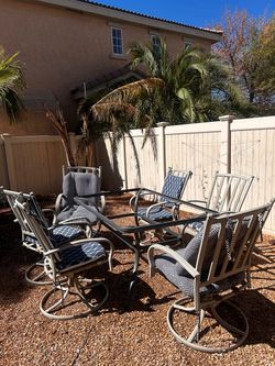 Blue Patio Table