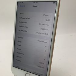 Apple iPhone 8 Plus Gold 128GB Verizon Only With 30 Day Warranty