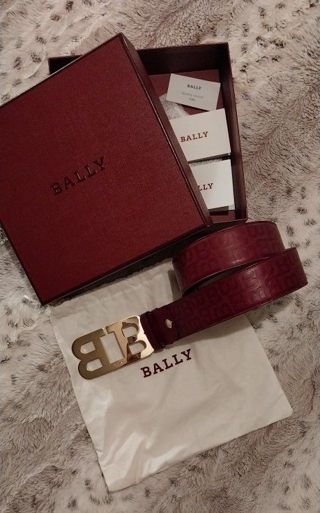 BALLY Mirror B Leather Belt
