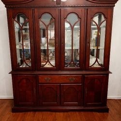Dark Wood China Cabinet