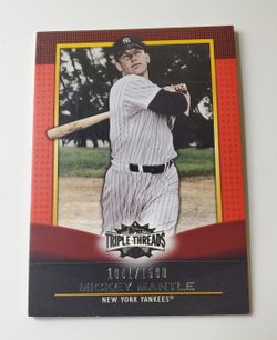 Mickey Mantle Baseball Card and Post Cards
