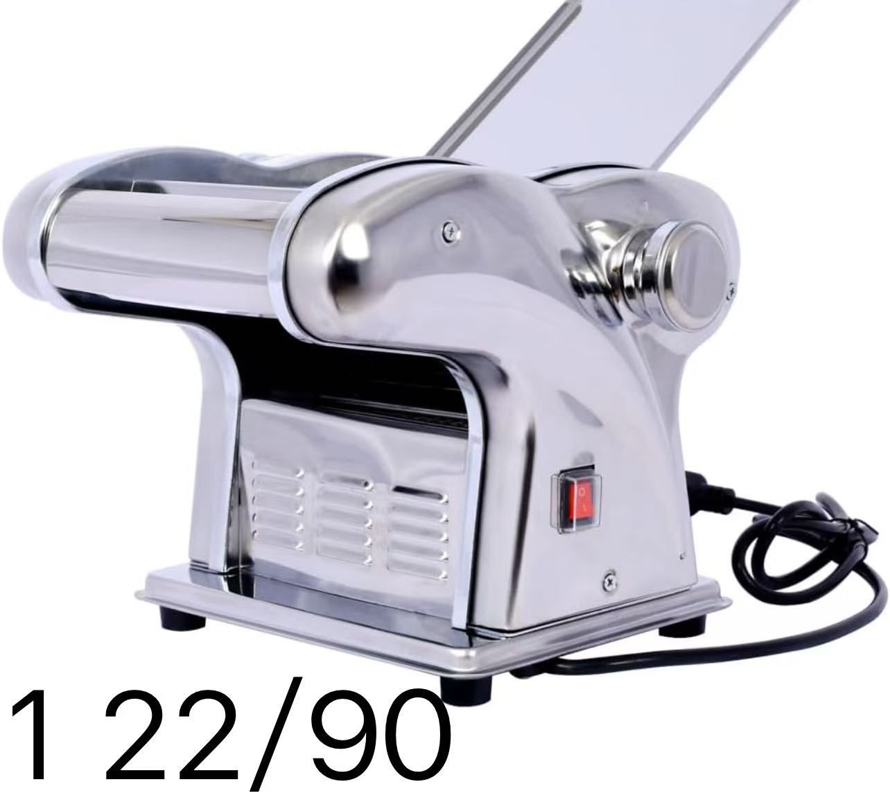 135W Electric Pasta Maker, Noodle Maker Pasta Making Machine Dough Roller Cutter Thickness Adjustable Stainless Steel US, Type 2.5mm Round, 4mm Flat,