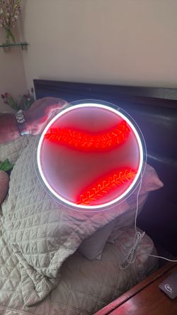 Neon baseball decor