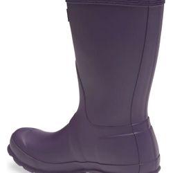 Short Waterproof Rain Boot - AUBERGINE- Size8