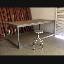 Warehouse Packing Table Large Flat Workspace Workbench Workroom Storage Rack Table 