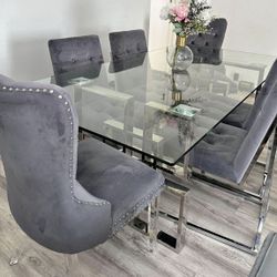 GLASS TOP Dining Table 🖤✔️🫶🏻