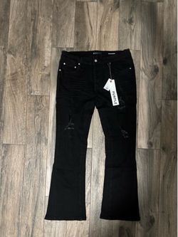 Black flair purple jeans