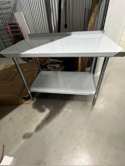 🔪 Stainless EWT2B2448 Work/Prep Table 48"W X 24"D X 35"H with backsplash 🧑‍🍳