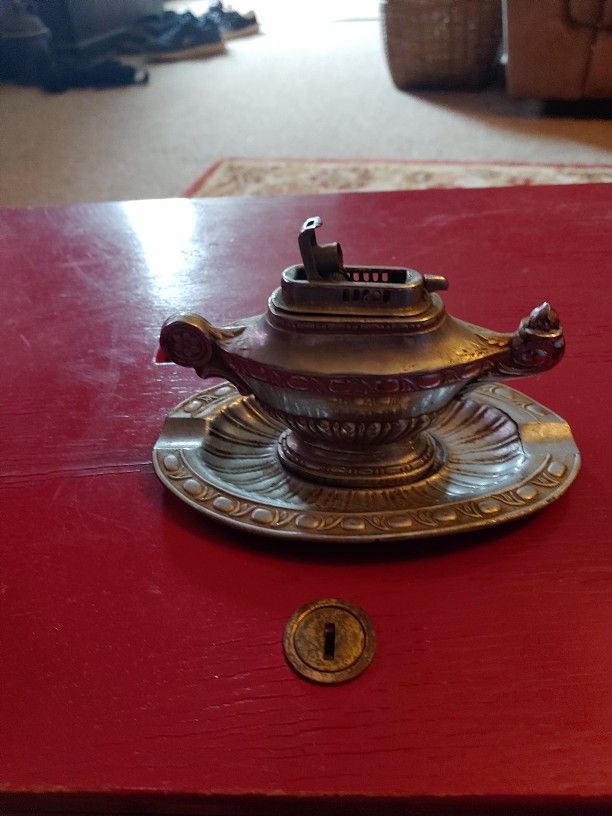 Vintage Japanese Table Lighter Metal Gasoline Table Lighter