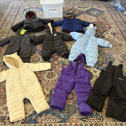 Kids 6 - 24 Months Winter Snow Full Body Suit outwear coat snowsuit jacket pants bibs Waterproof