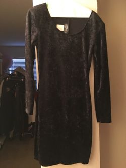 Black velvet dress