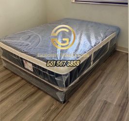 Queen Mattress Set Plush PillowTop – Brand New –  Same Day Delivery Available 🚚
