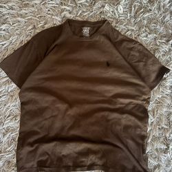 Polo Ralph Lauren crew-neck cotton T-shirt in dark chocolate brown.