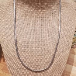 Vintage Sterling Silver Italian Omega Necklace