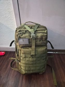 Olive Green Tactical MOLLE Backpack