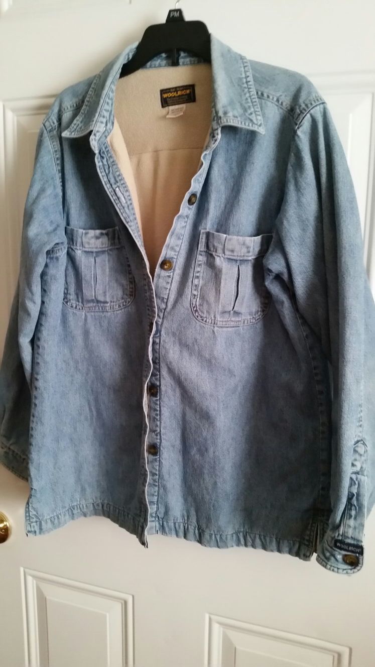 Women's denim fleece lined jacket