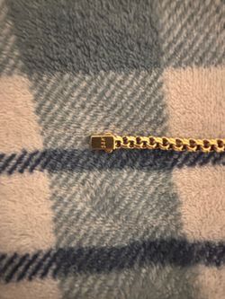 14k gold chino link id bracelet