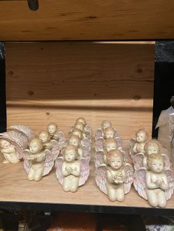 Mini Ángels De Cerámica.