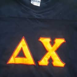 Vintage Embroidered Frat Shirt Large