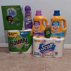 7 For $40 Laundry Paper Goods Household Bundle 
