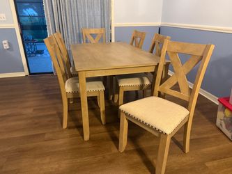 Ashely dining table and 6 Chairs