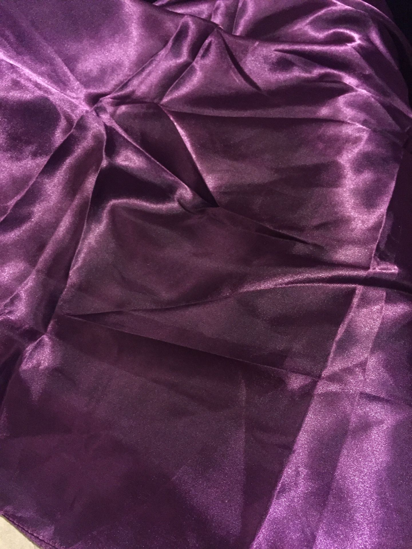 Satin eggplant color 60x60” tablecloths