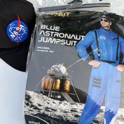 Spirit Halloween Adult Blue Astronaut Costume