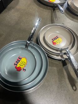 Tramontina 3-piece Tri-Ply Clad Stainless Steel Ceramic Nonstick Fry Pan Set
