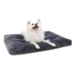 Dog bed, toys, & bowls bundle — also comes w/ nonslip food mat, bones, puppy pumpkin broth & accessories