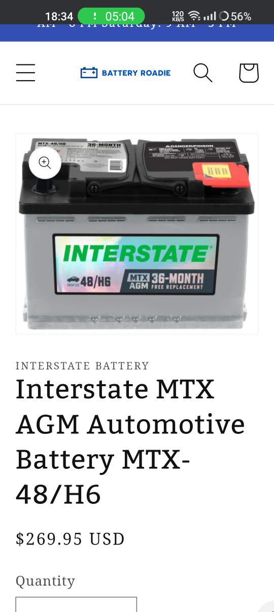 Interstate MTX AGM Automotive Battery MTX-48/H6 – Battery Roadie