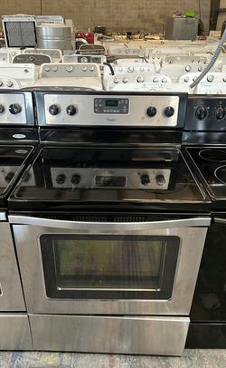 Whirlpool Stainless Steel Electric Range Glass Top