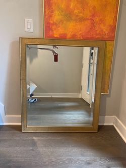 Large Gold Rectangular Mirror