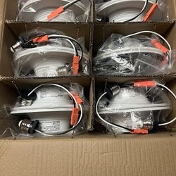 12 Pack 6 Inch 5CCT Dimmable LED Recessed Lights, 12W=75W, 1200LM, Selectable 2700K-6000K, ETL and Energy Star Certified