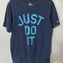 Nike Dri-Fit “Just Do It” T-Shirt Men’s Large Navy Blue