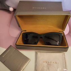 BVLGARI Sunglasses BV8233F 501/8G Black Frame W/ POLARIZED