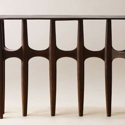 CB2 Bronze Aluminum console  