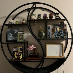 Ying yang Circular Wall Shelf 