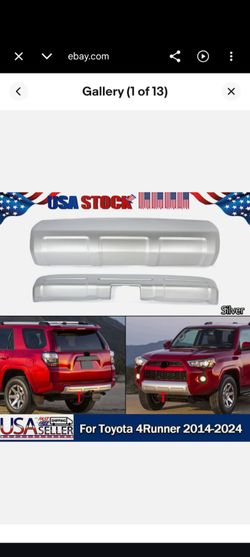 2014-2024 Toyota 4Runner rear bumper lower valance trim (silver)