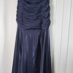 Chicas Women's Dress Navy Size XXL Prom Cocktail Long Beaded