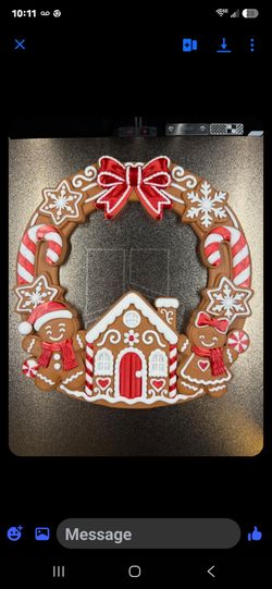 Gingerbread Christmas Wreath Decoration