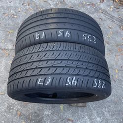 2 used tire 235 45 17 🛞 DIFFERENT BRAND