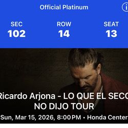 Ricardo Arjona (Honda Center) Anaheim CA