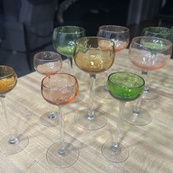 Art Deco Uranium Hock Wine Glasses