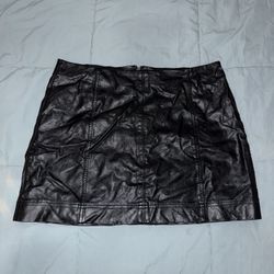 Faux Leather Skirt