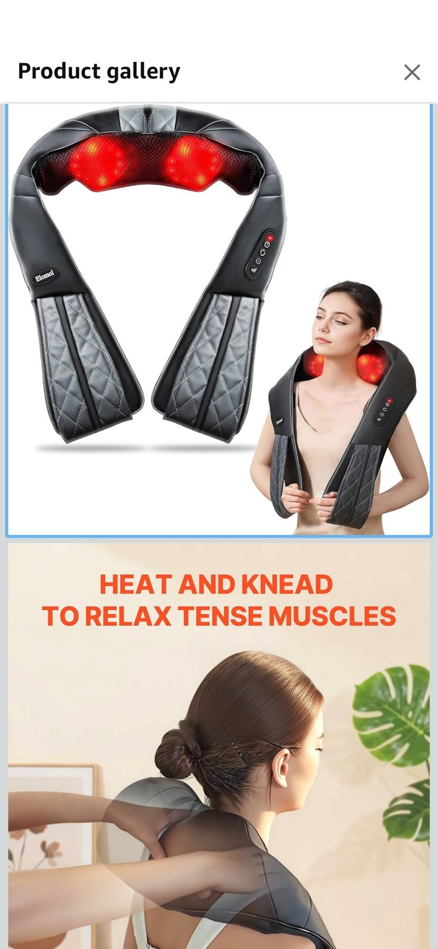 Rechargeable Neck & Shoulder Massager with Heat -Never Used