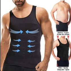 Men Slimming Compression Shaper Shirt Dark Grey 1X