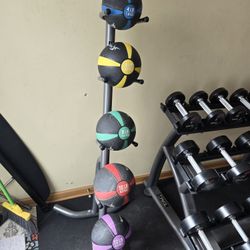4lb Thru 12lb Medicine Ball Set With Rack 